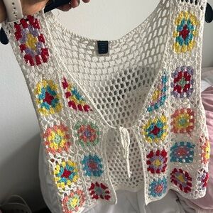 SHEIN White Crochet Overlay